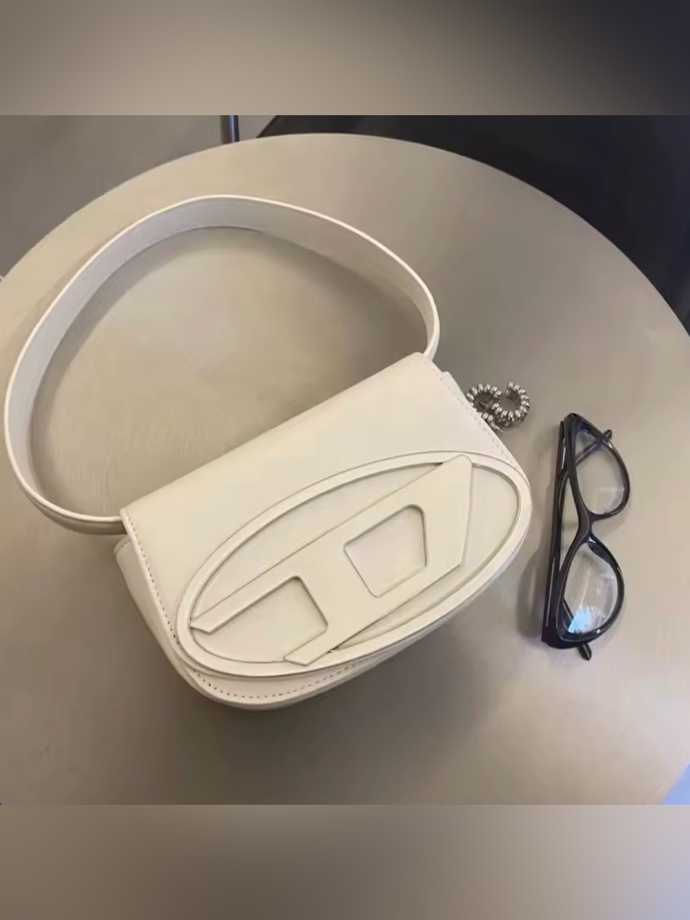 New designer inspired White Women's Leather Shoulder Bag